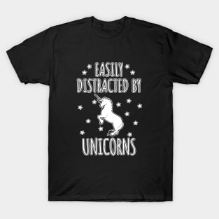 Easily Distracted By Unicorns T-Shirt